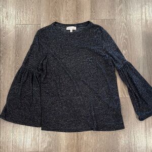 Philosophy Gray Bell Sleeve Blouse